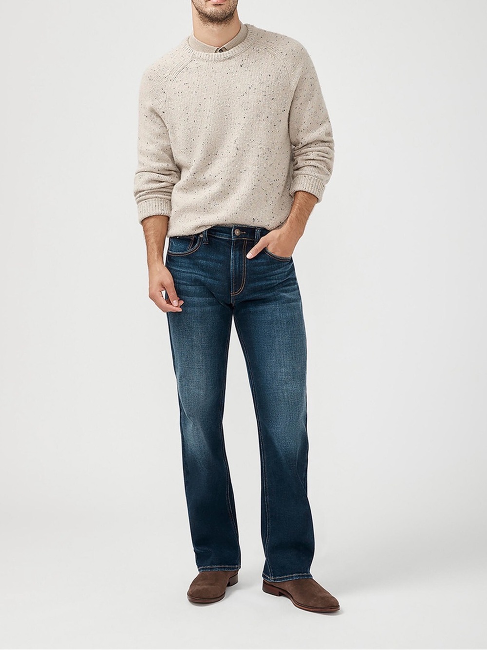 Silver Jean Co | relaxed fit | straight leg| dark indigo